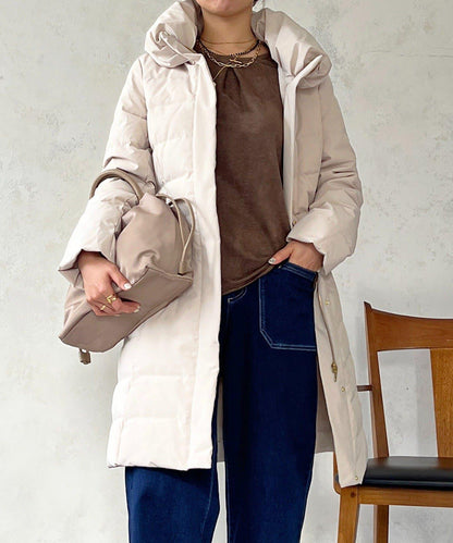 彈力長款羽絨服