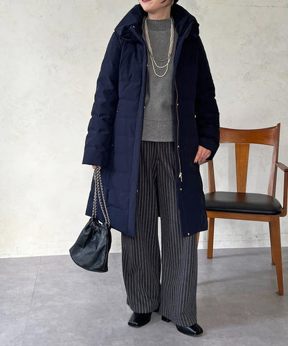 彈力長款羽絨服