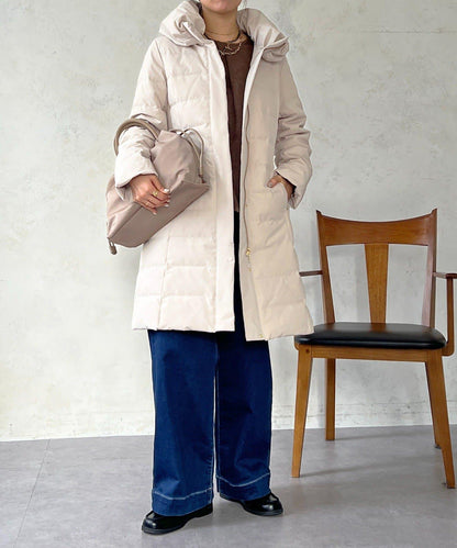 彈力長款羽絨服