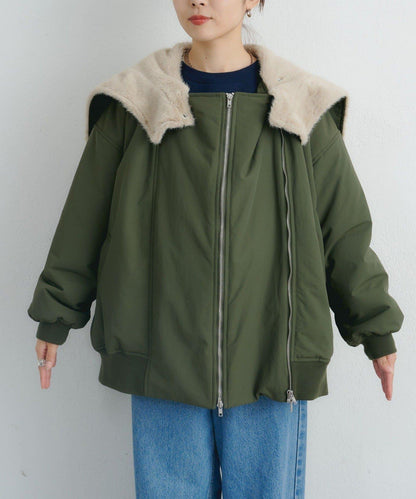 【パルクロ限定】K《AIR》I企劃2WAY拉鍊棉服夾克