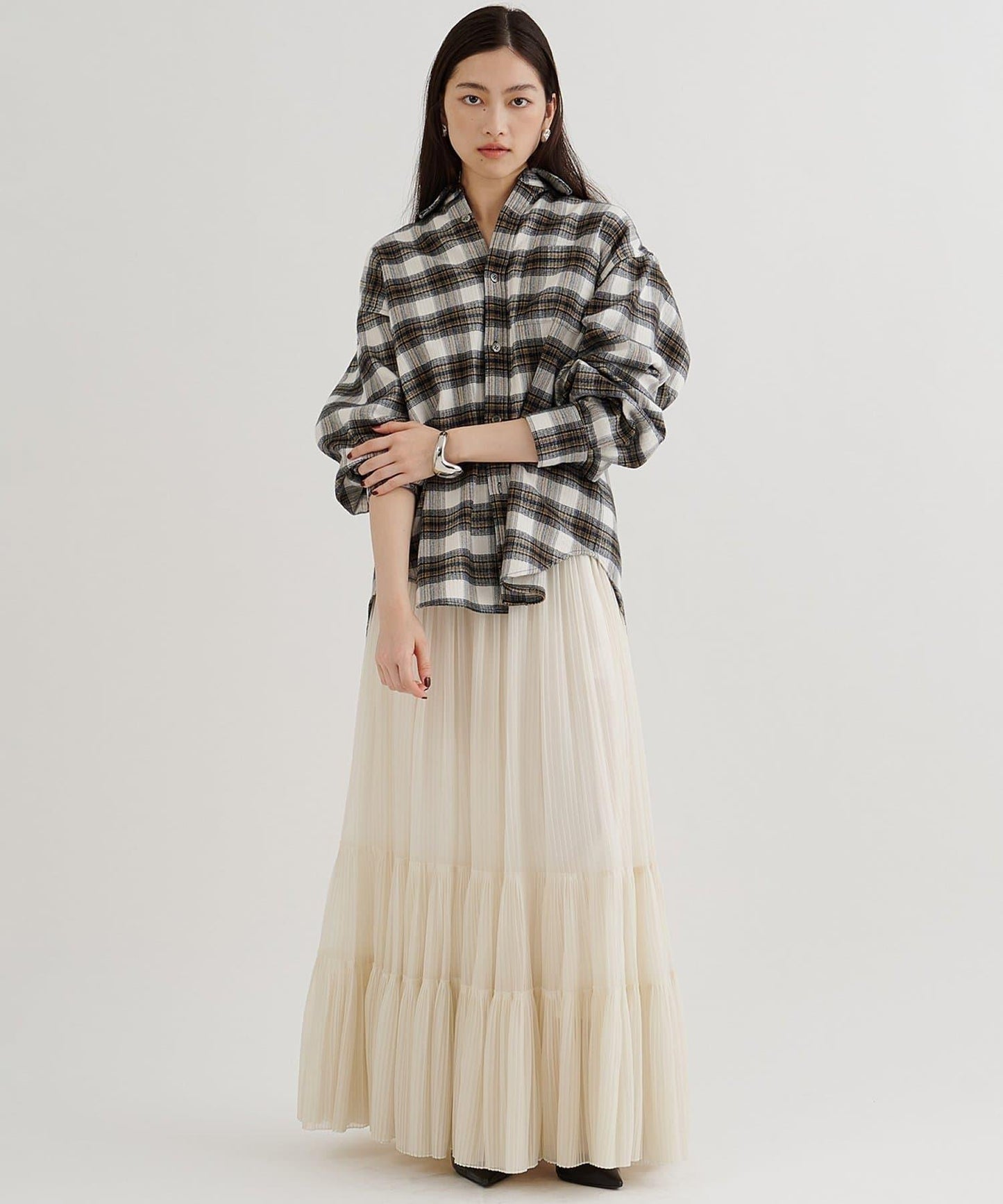 歐根紗層疊半身裙