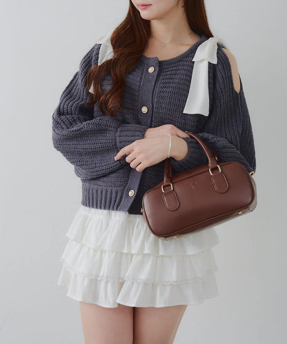 【RMAF】肩部蝴蝶結毛絨套頭衫