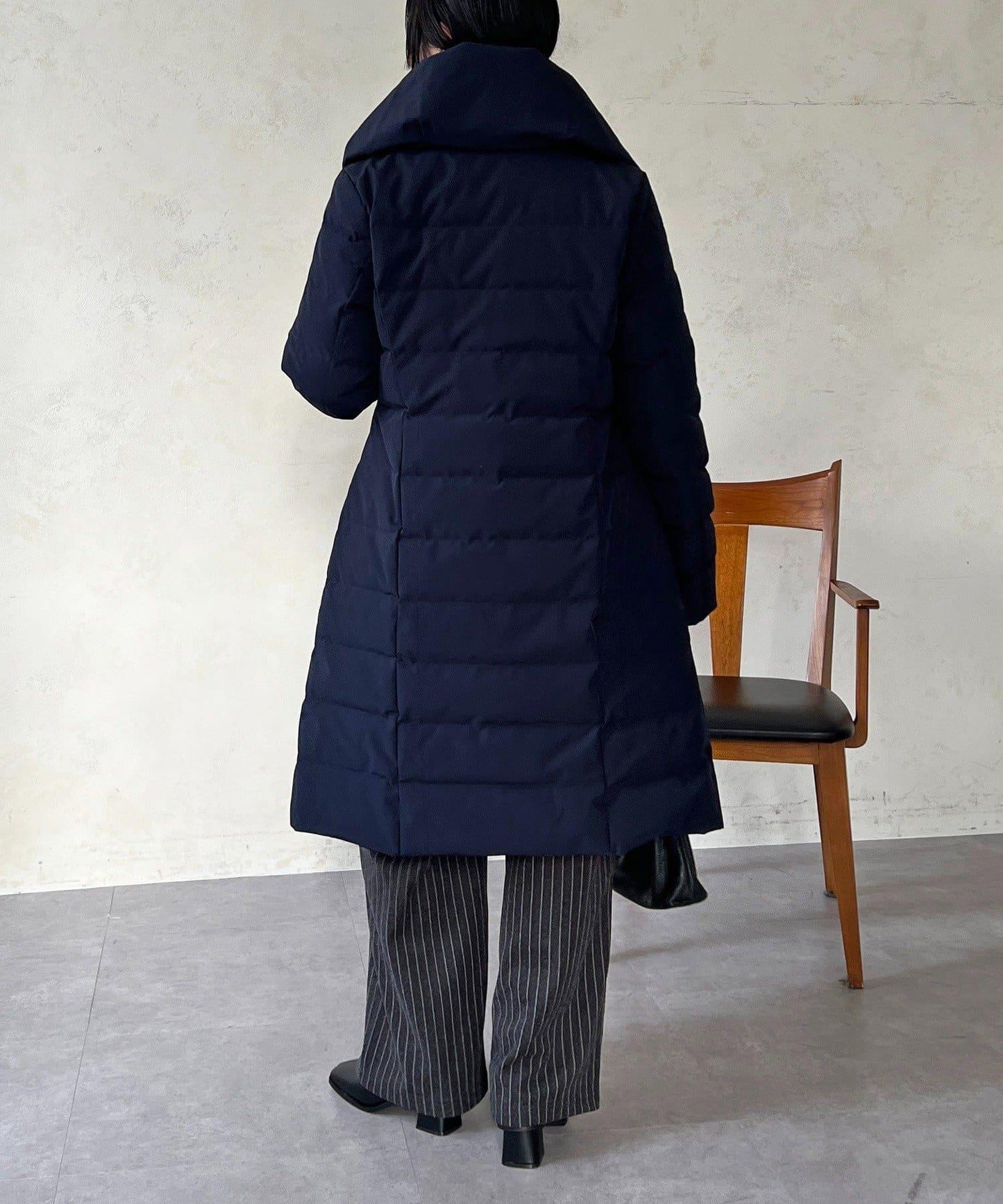 彈力長款羽絨服