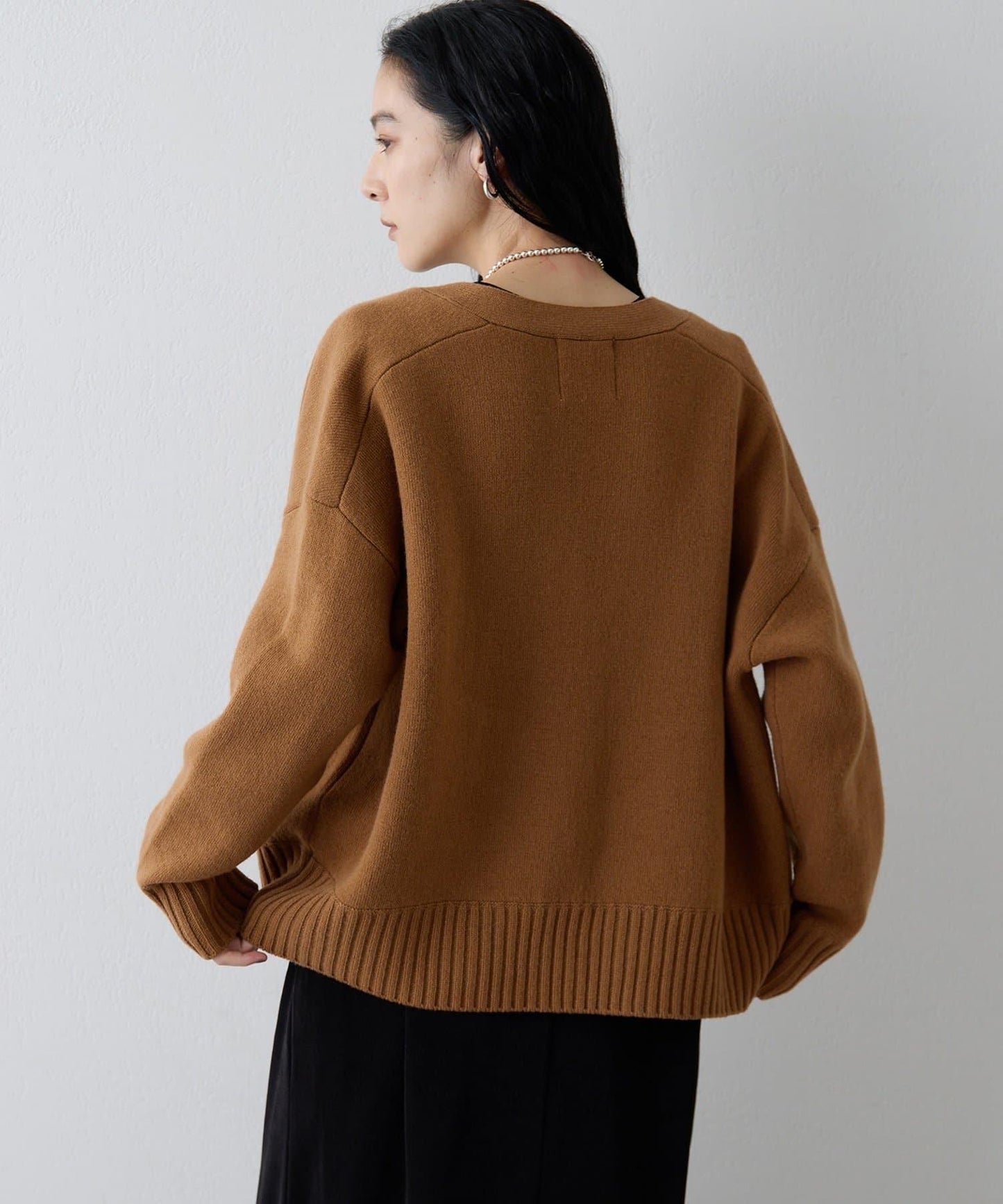 【Drawing Numbers】接結寬鬆V領開衫