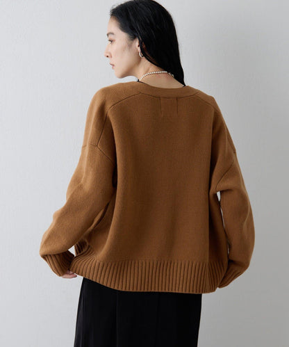 【Drawing Numbers】接結寬鬆V領開衫