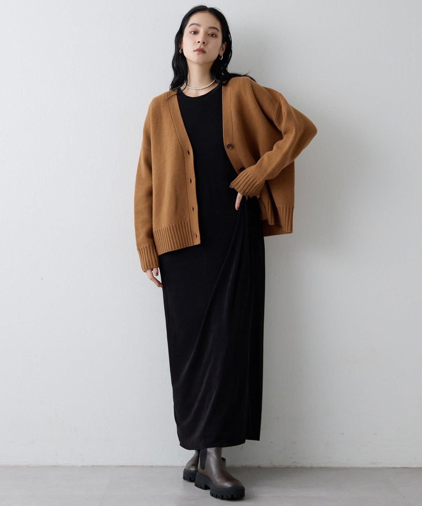 【Drawing Numbers】接結寬鬆V領開衫