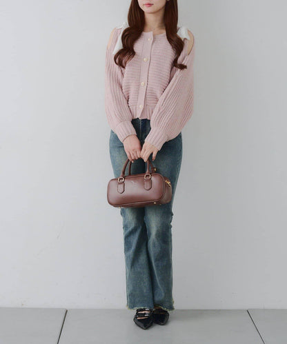 【RMAF】肩部蝴蝶結毛絨套頭衫