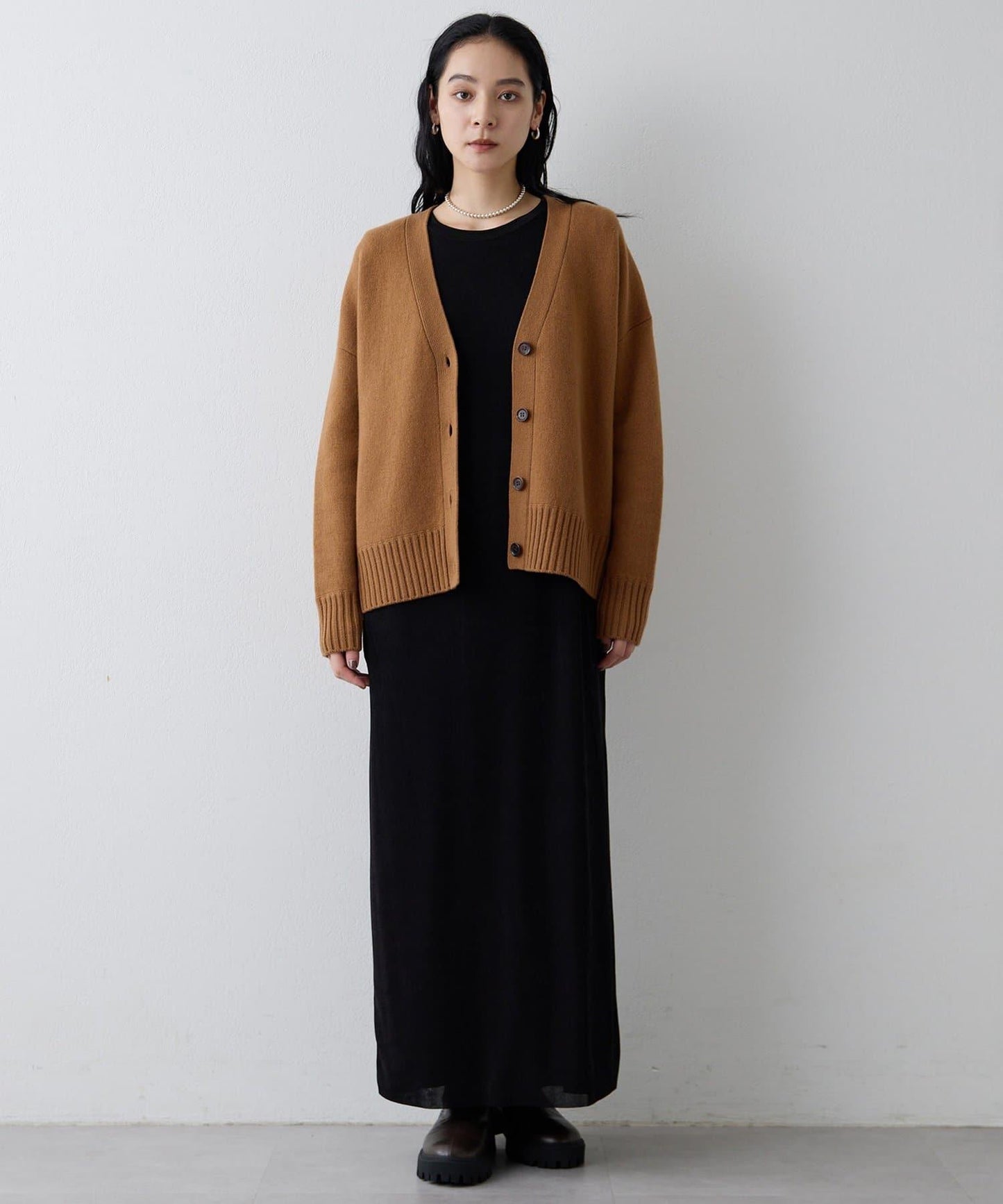 【Drawing Numbers】接結寬鬆V領開衫