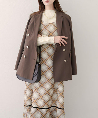 【natural couture】天鵝絨拼接吊帶連衣裙