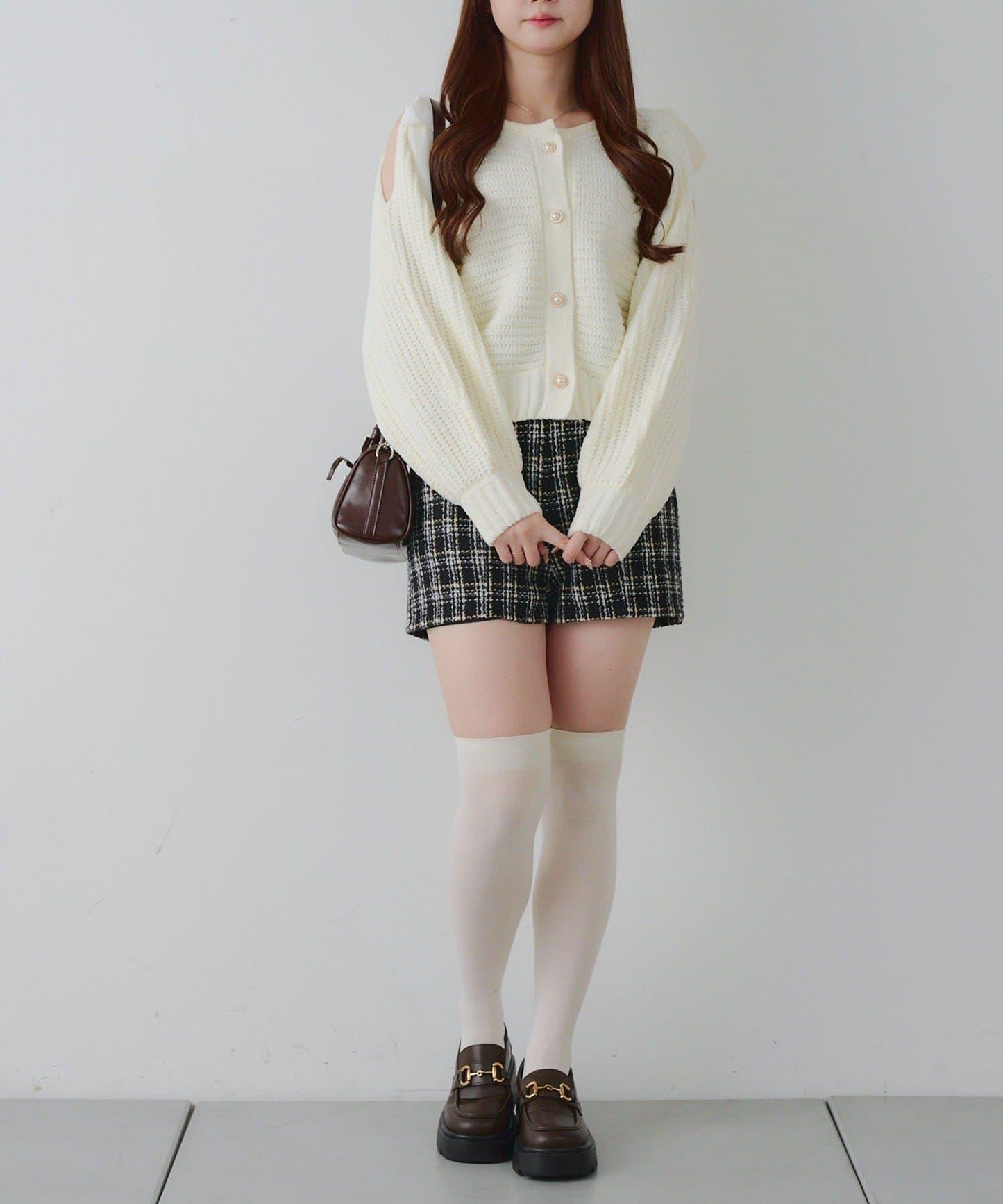 【RMAF】肩部蝴蝶結毛絨套頭衫