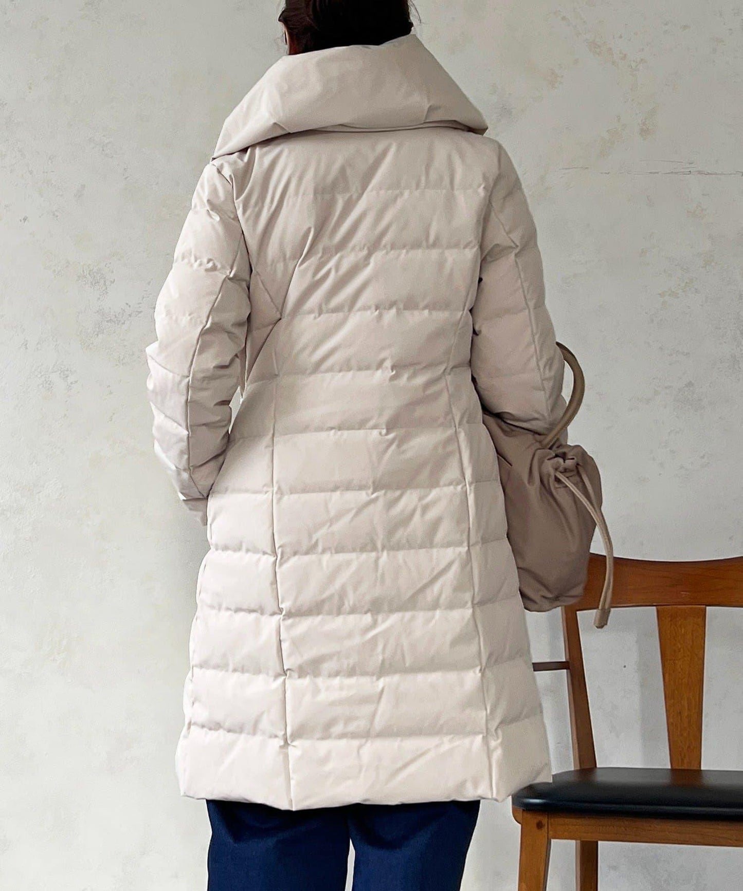 彈力長款羽絨服