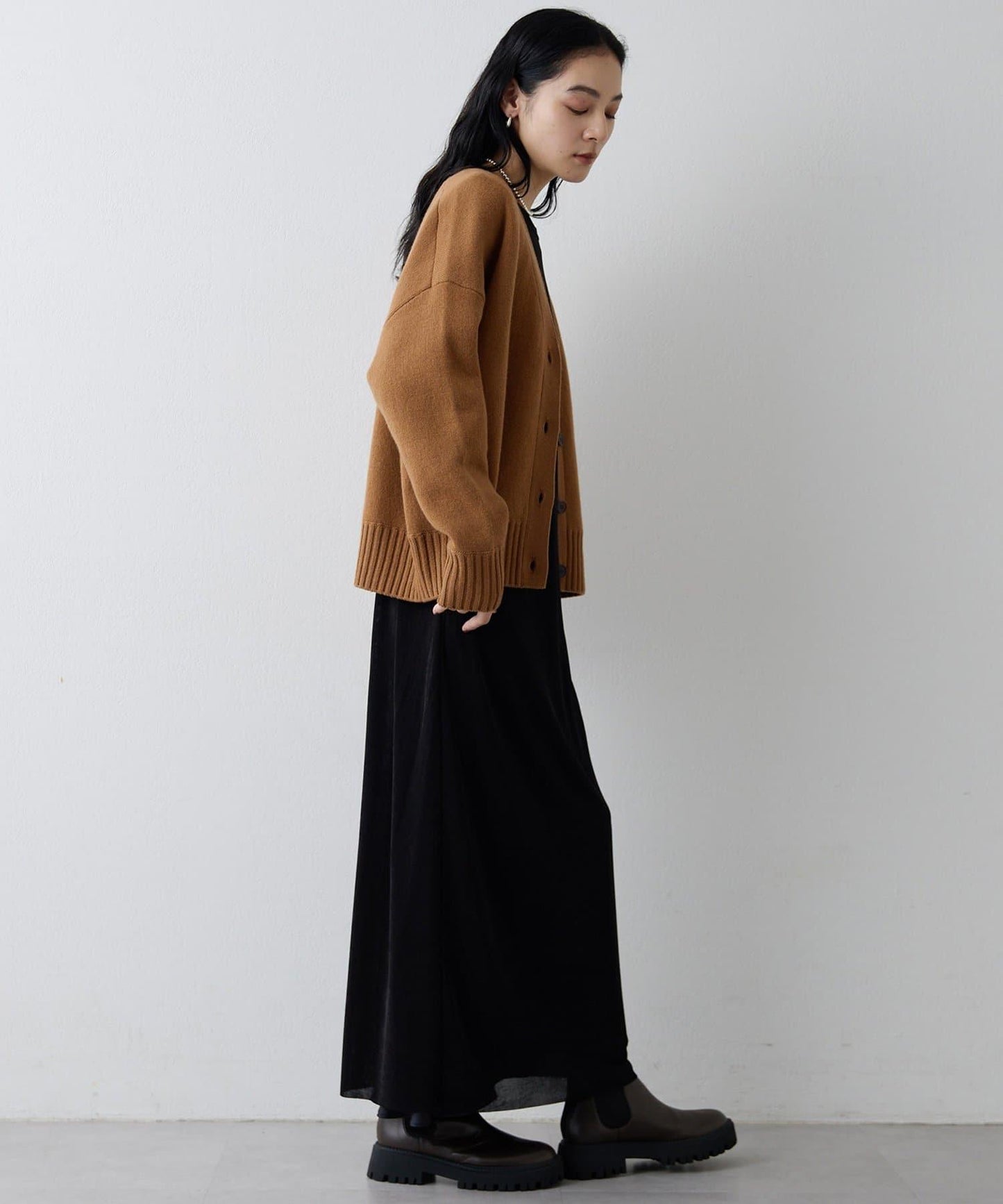 【Drawing Numbers】接結寬鬆V領開衫