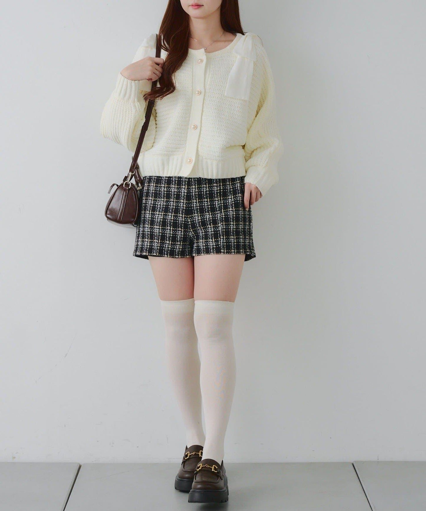 【RMAF】肩部蝴蝶結毛絨套頭衫