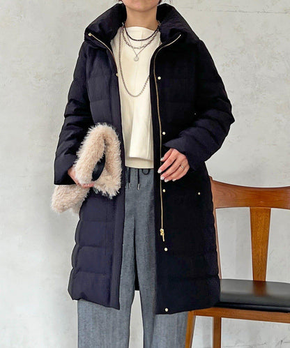 彈力長款羽絨服