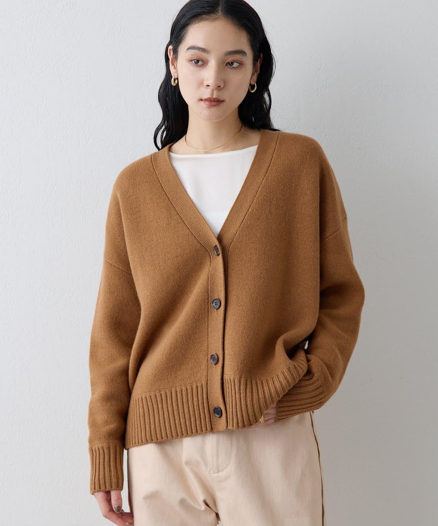 【Drawing Numbers】接結寬鬆V領開衫