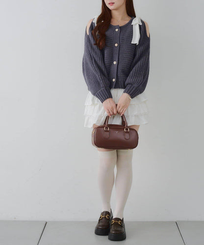 【RMAF】肩部蝴蝶結毛絨套頭衫