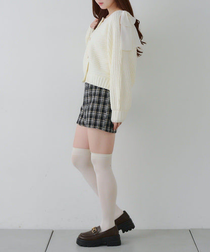 【RMAF】肩部蝴蝶結毛絨套頭衫