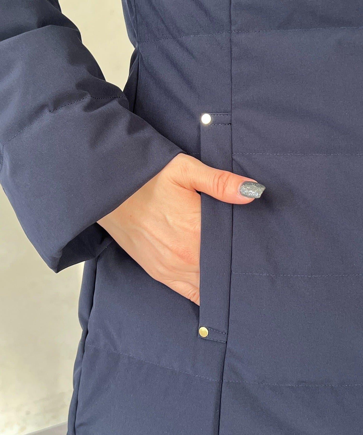 彈力長款羽絨服