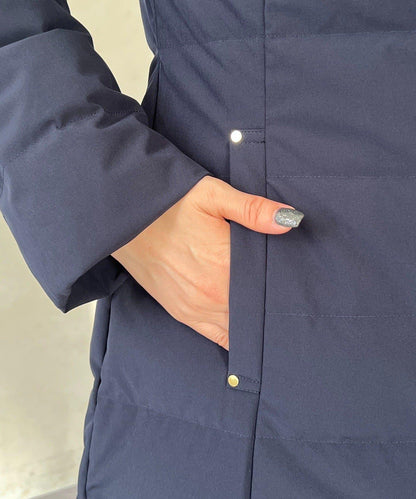 彈力長款羽絨服