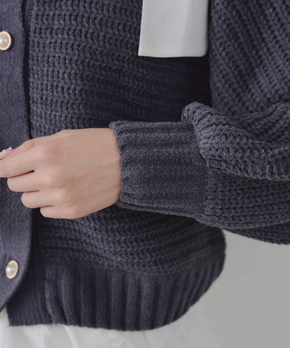 【RMAF】肩部蝴蝶結毛絨套頭衫