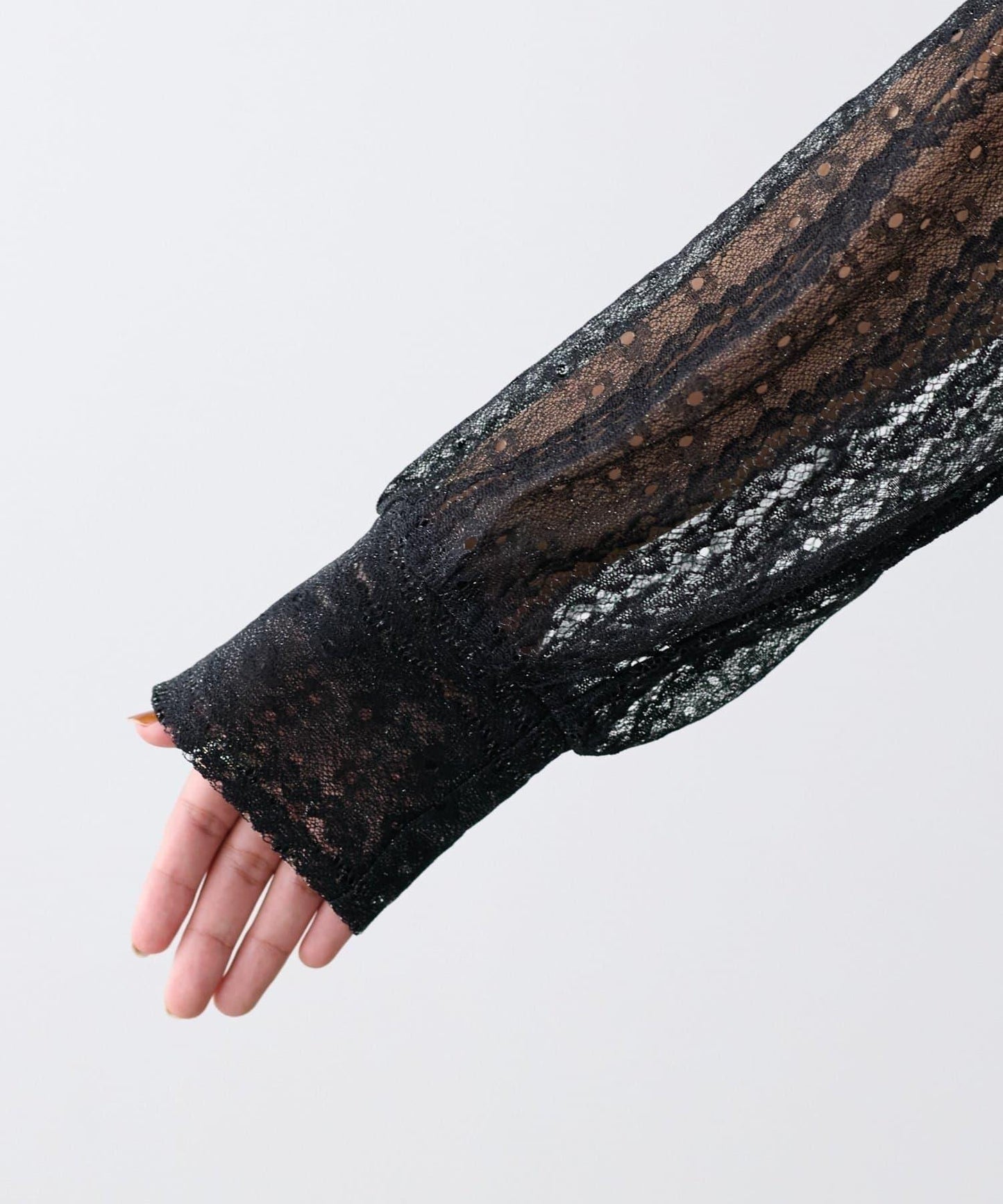 【LARUTA】蕾絲拼接長款連衣裙