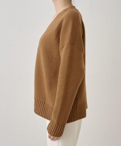 【Drawing Numbers】接結寬鬆V領開衫