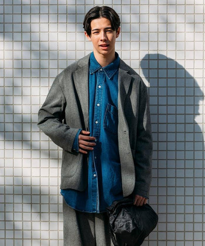 寬鬆版型 WOOLLY 西裝外套長褲套裝 修身西裝外套