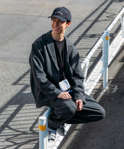 寬鬆版型 WOOLLY 西裝外套長褲套裝 修身西裝外套