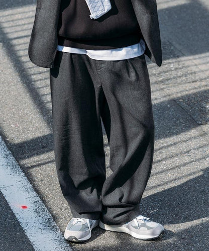 寬鬆版型 WOOLLY 西裝外套長褲套裝 修身西裝外套