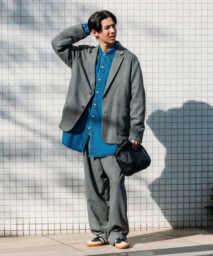 寬鬆版型 WOOLLY 西裝外套長褲套裝 修身西裝外套