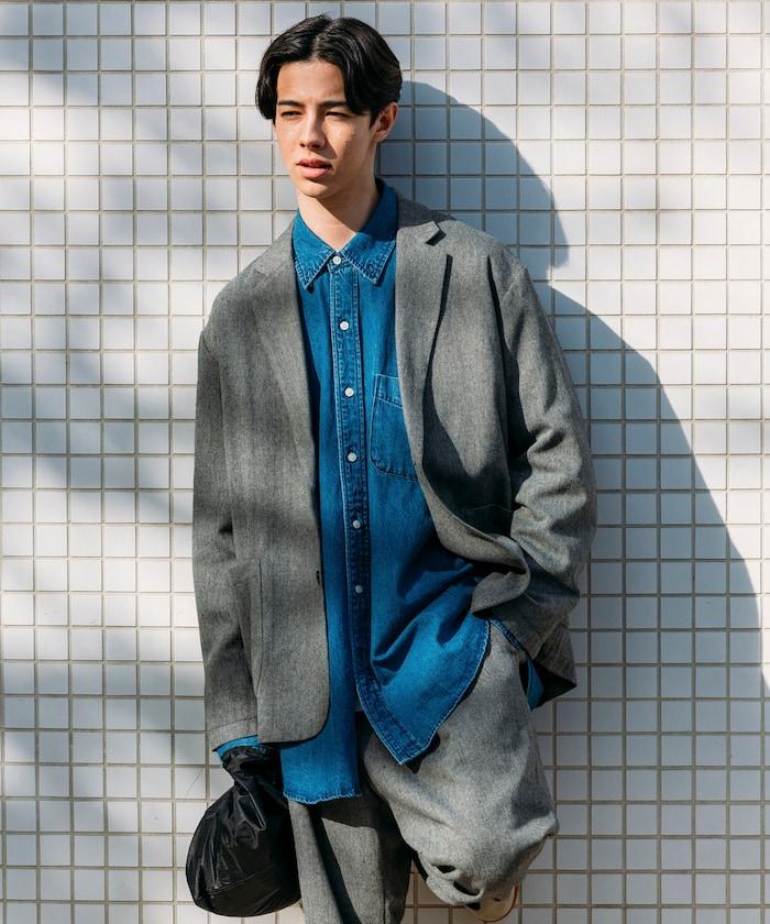 寬鬆版型 WOOLLY 西裝外套長褲套裝 修身西裝外套