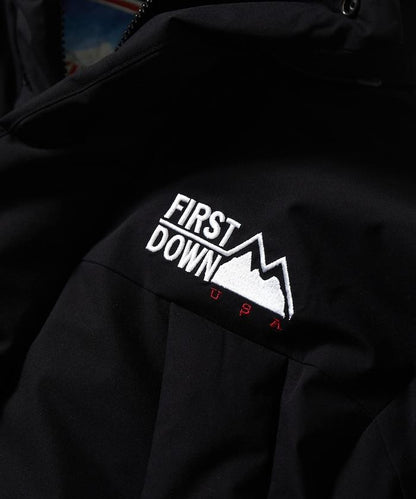 特別寬鬆版型拼接短款羽絨服