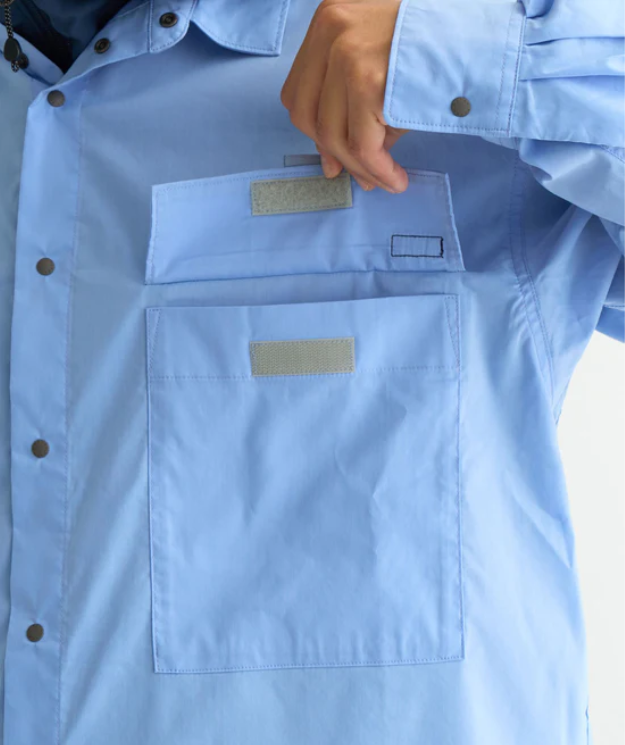 NANGA W POCKET T/C BOX版型雙口袋襯衫 男款