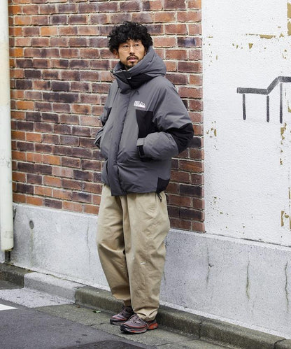 特別寬鬆版型拼接短款羽絨服