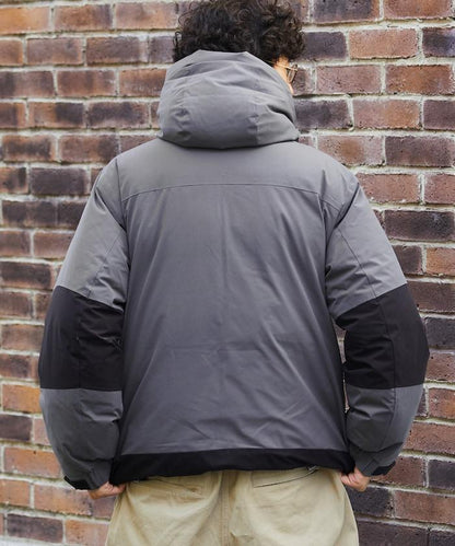 特別寬鬆版型拼接短款羽絨服