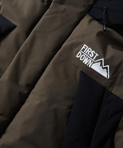 特別寬鬆版型拼接短款羽絨服