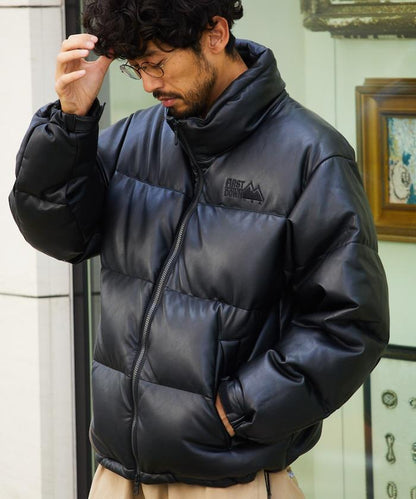 特別 皮革紅 泡泡羽絨 PU材質