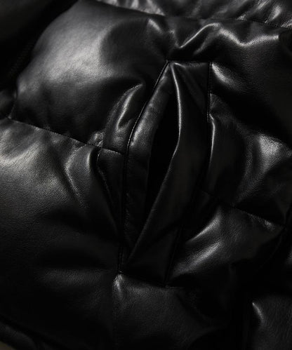 特別 皮革紅 泡泡羽絨 PU材質