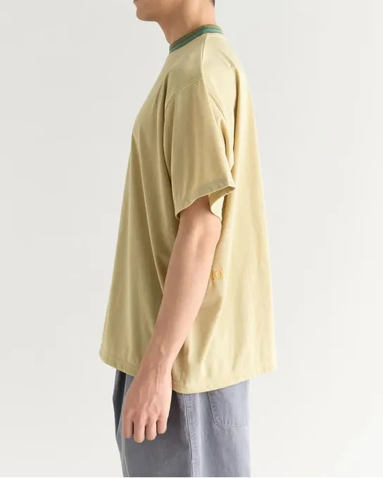 NANGA RINGER撞色領條紋T恤