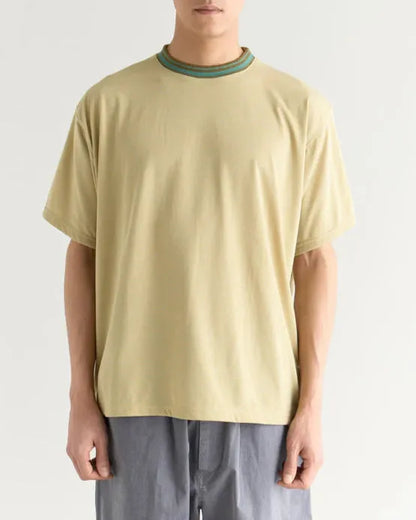 NANGA RINGER撞色領條紋T恤