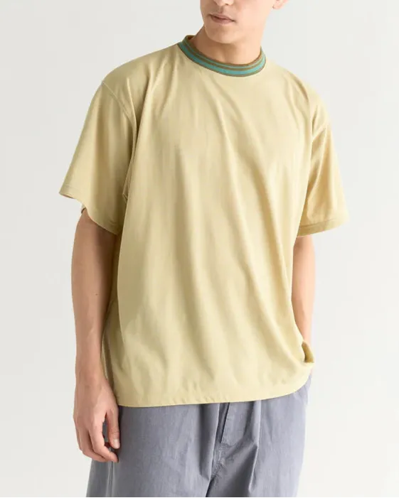 NANGA RINGER撞色領條紋T恤