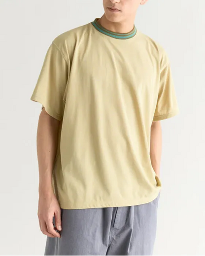 NANGA RINGER撞色領條紋T恤