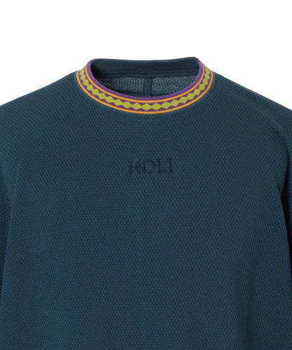 NANGA RINGER COLLAR 拼接設計圓領T恤