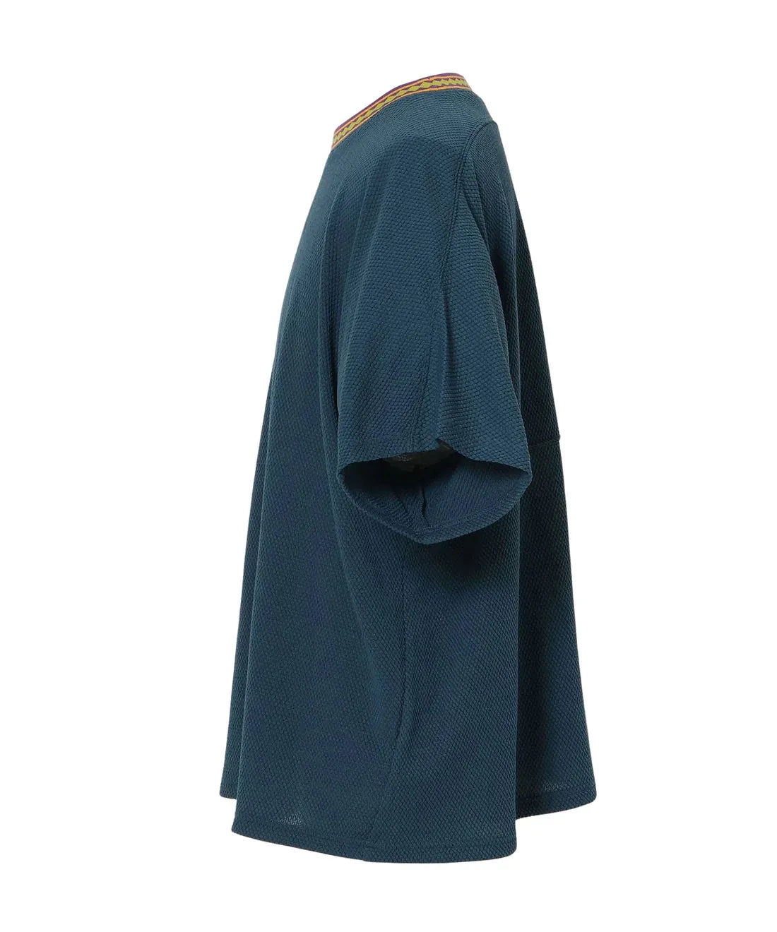 NANGA RINGER COLLAR 拼接設計圓領T恤