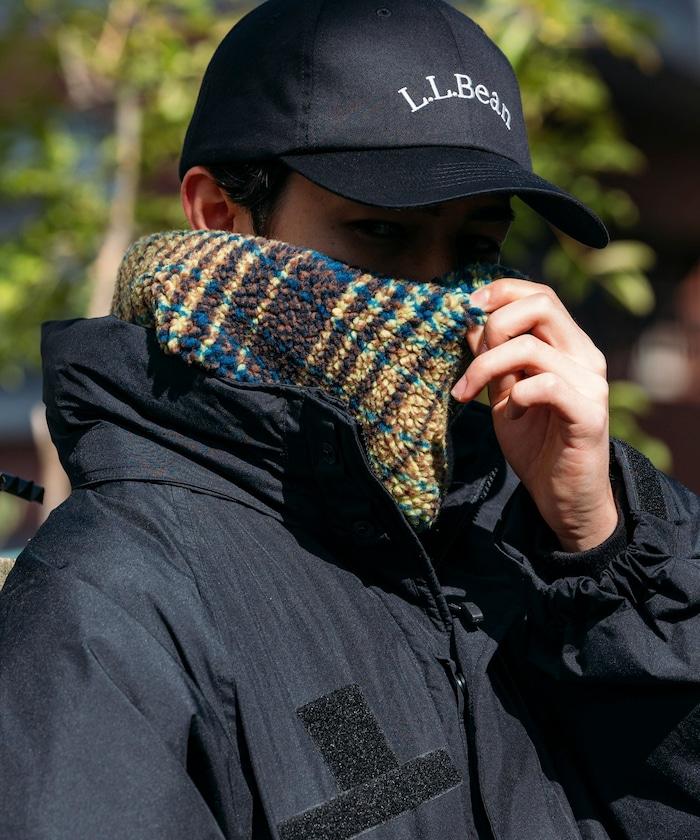 格紋羊羔絨抓絨圍巾