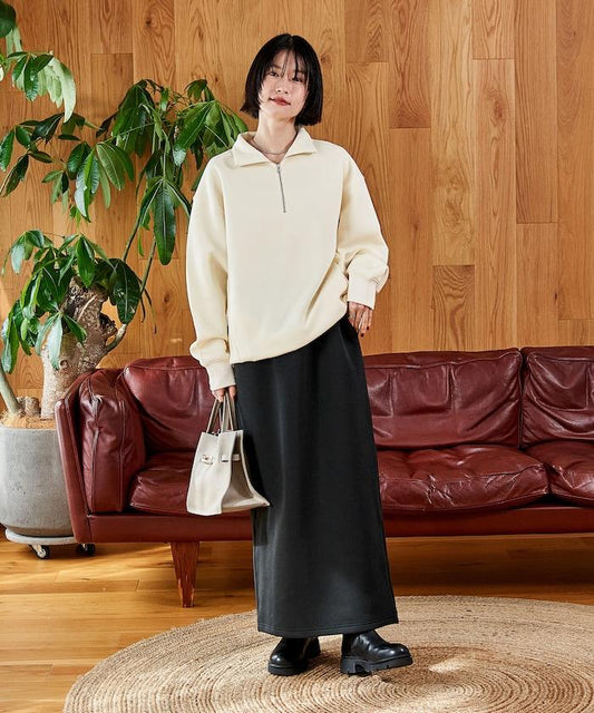 【套裝商品】粘合半拉鍊裙套裝