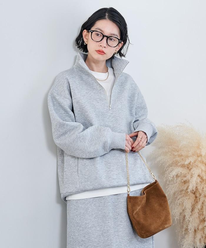 【套裝商品】粘合半拉鍊裙套裝