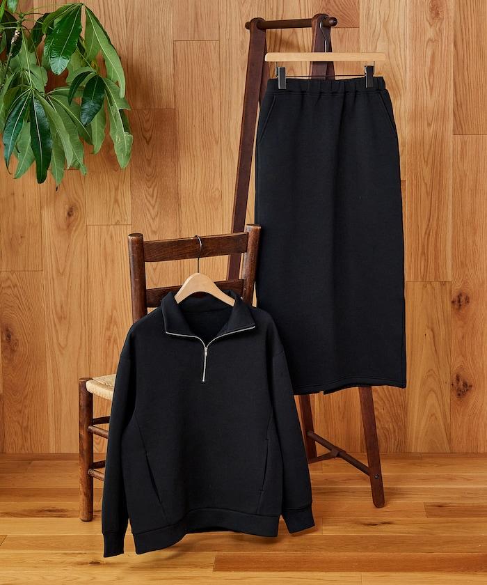 【套裝商品】粘合半拉鍊裙套裝