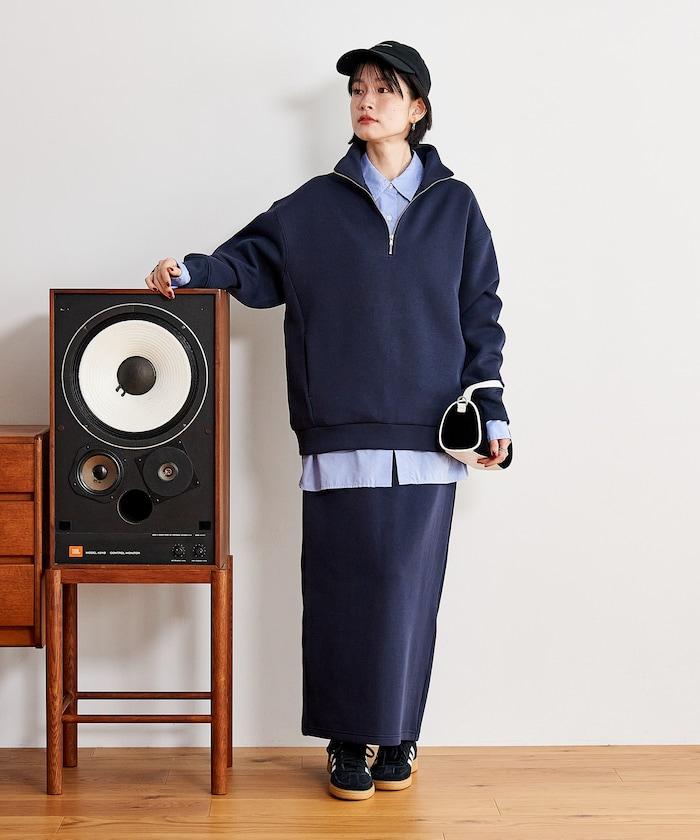 【套裝商品】粘合半拉鍊裙套裝