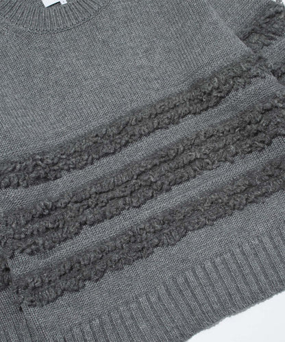 F/CE. DUAL TEXTURE SHIFTED LINES 針織衫